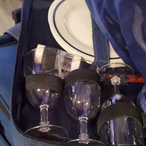 Kruker Seeds Vintage Picnic Hamper Dark Blue